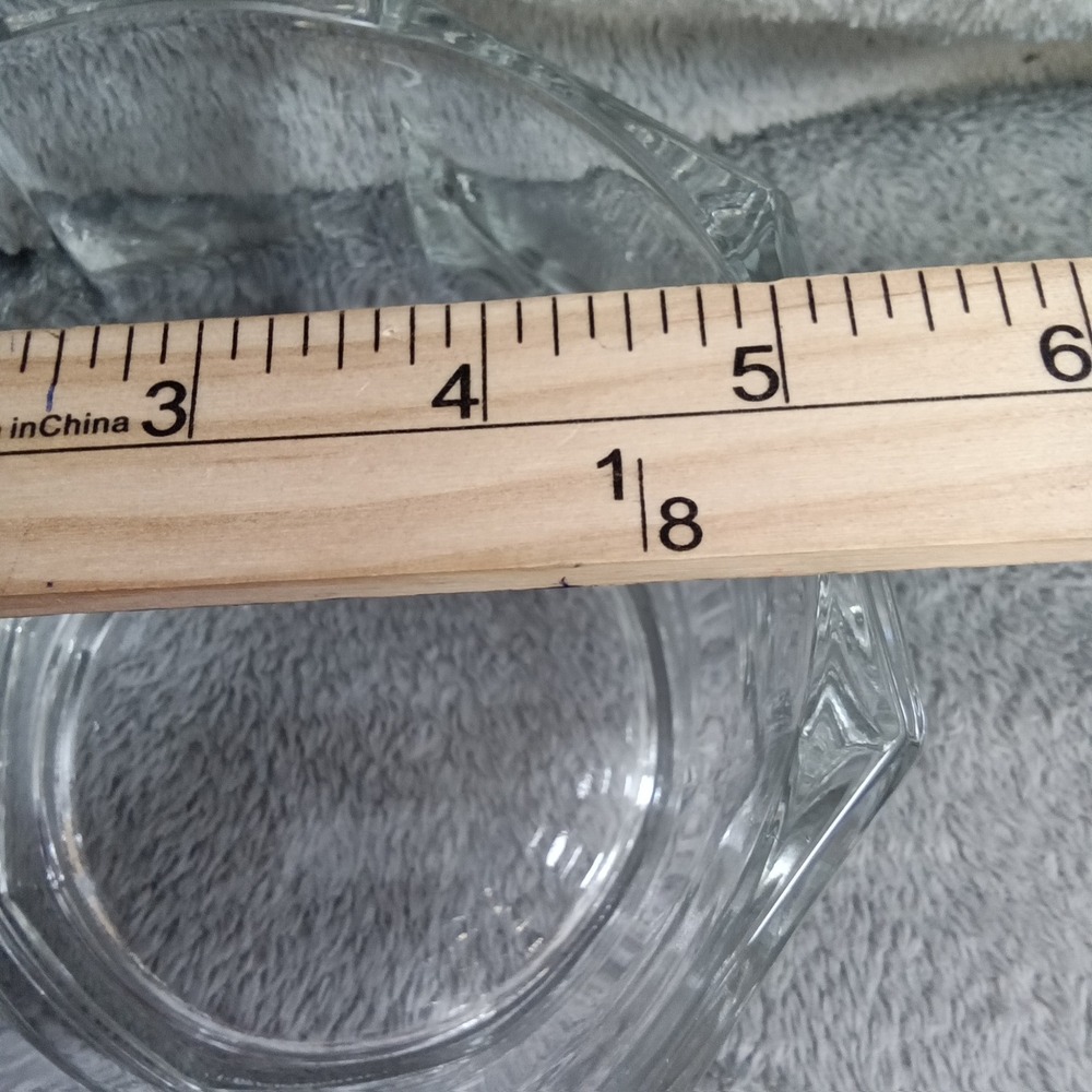 Vintage Style Octagon Clear Glass Candy Dish with Lid Faceted Trinket‎ Box 5.5in - Picture 10 of 10